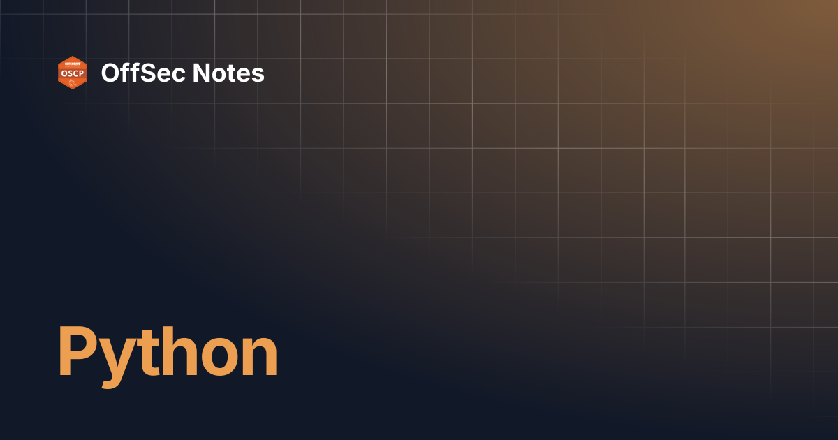Python | OSCP | OffSec Notes