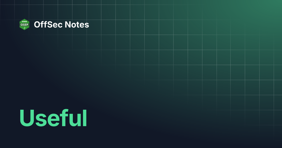 Useful offsec notes