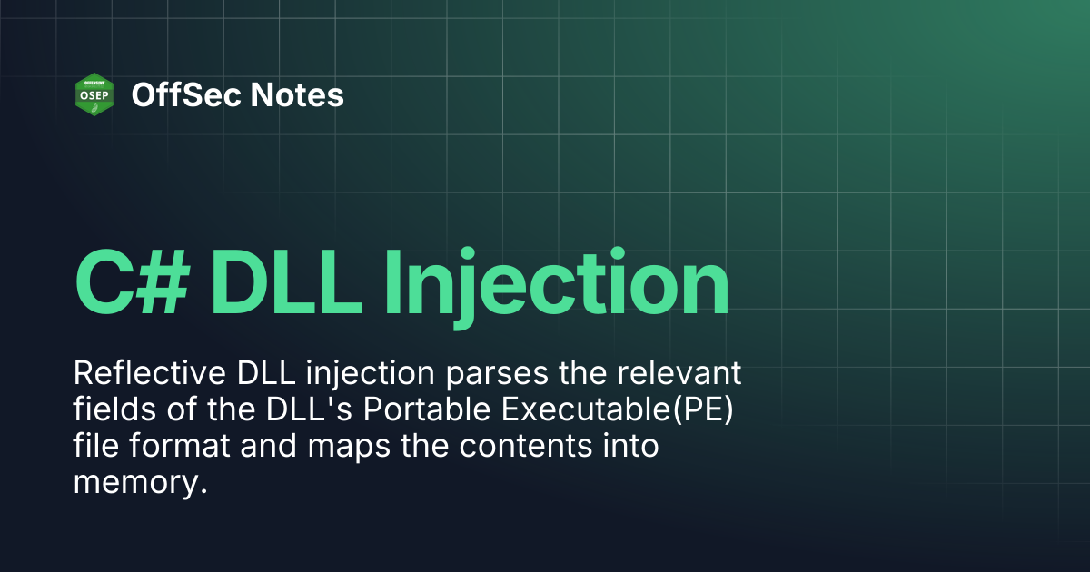 C# DLL Injection | OSEP | OffSec Notes